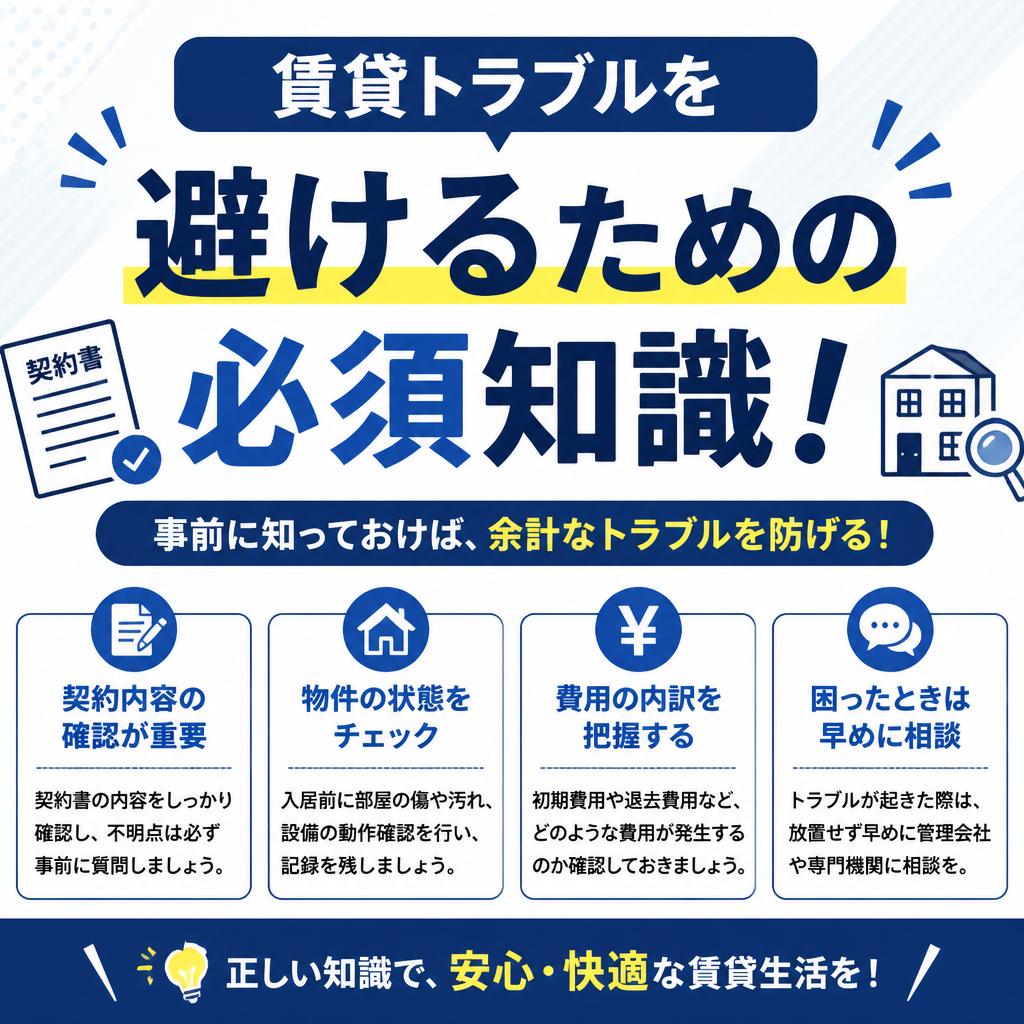 賃貸トラブルを避けるための必須知識！★C