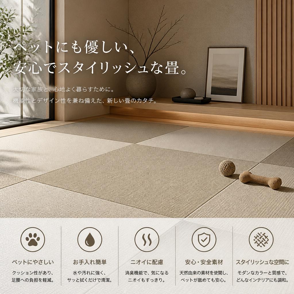 ペットにも優しい、安心でスタイリッシュな畳。★B