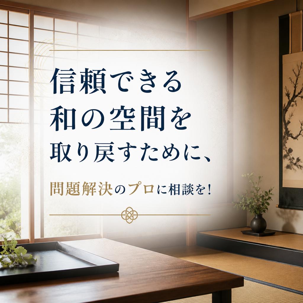 信頼できる和の空間を取り戻すために、問題解決のプロに相談を！★B