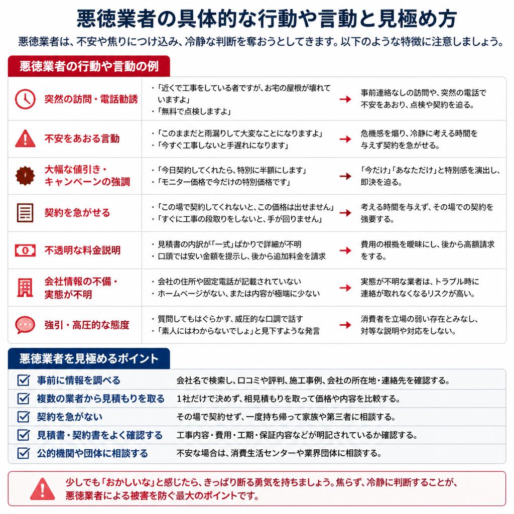 悪徳業者の特徴