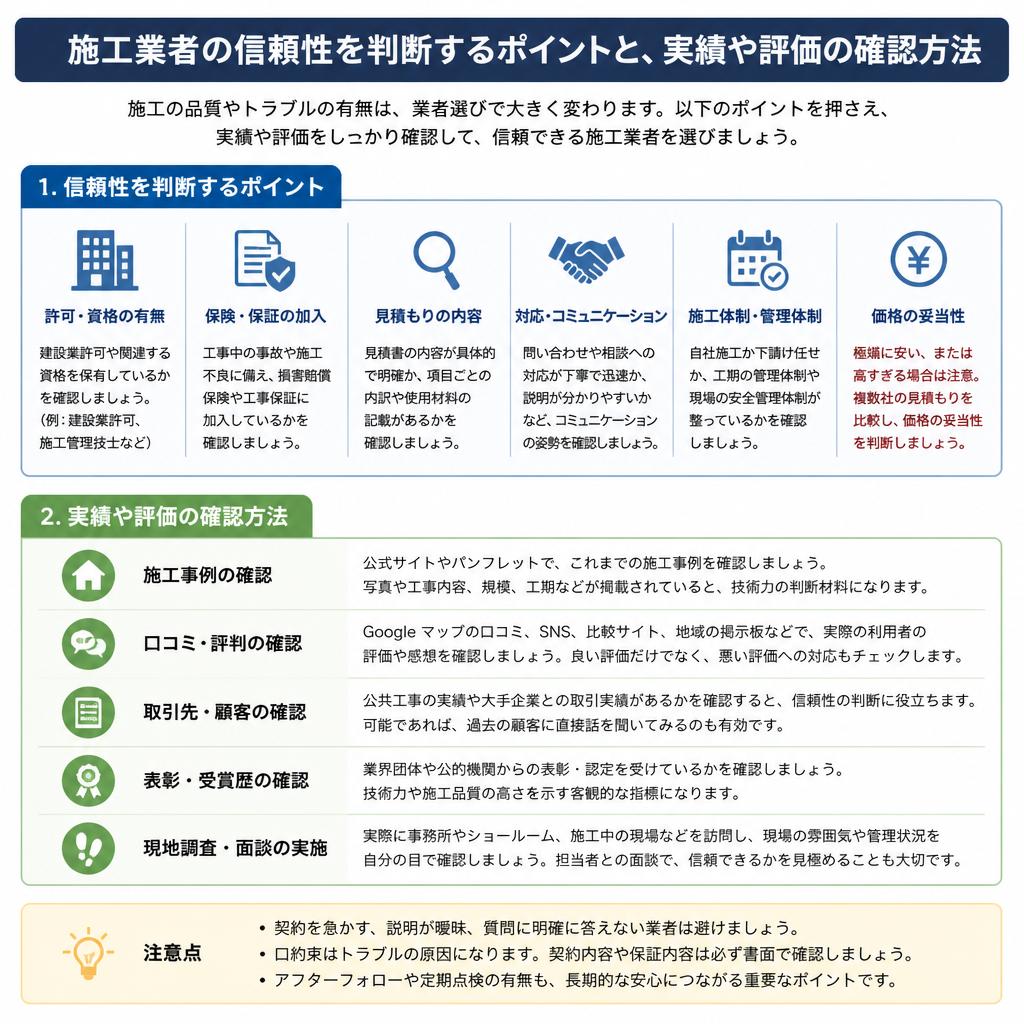 信頼できる施工の見極め方